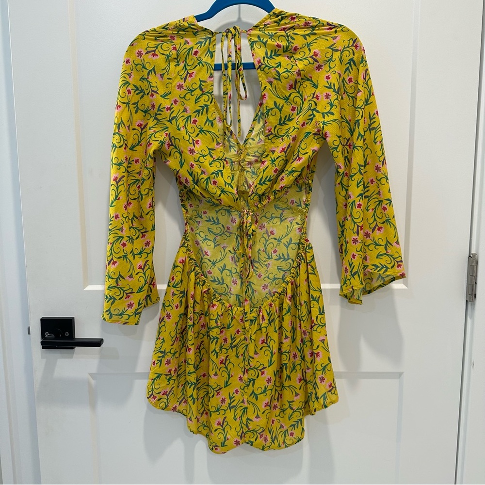 Anthropologie The Magnolia Floral Open Back Romper Size S - Picture 13 of 14